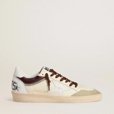 Golden Goose Ball Star Ltd In Nappa With Nappa Star And Leather Heel Tab Golden Goose Ball Star Ltd In Nappa With Nappa Star And Leather Heel Tab