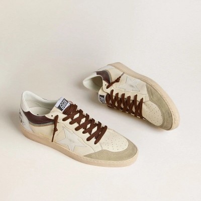 Golden Goose Ball Star Ltd In Nappa With Nappa Star And Leather Heel Tab Golden Goose Ball Star Ltd In Nappa With Nappa Star And Leather Heel Tab