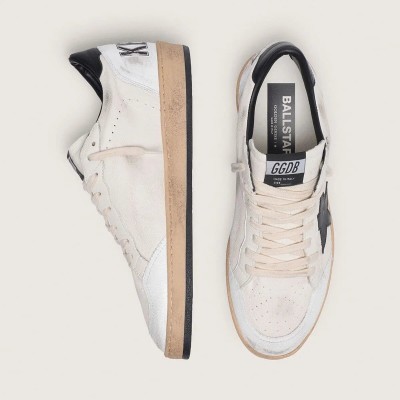 Golden Goose Ball Star In White Nappa With Black Star Golden Goose Ball Star In White Nappa With Black Star