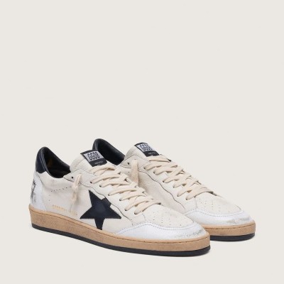 Golden Goose Ball Star In White Nappa With Black Star Golden Goose Ball Star In White Nappa With Black Star