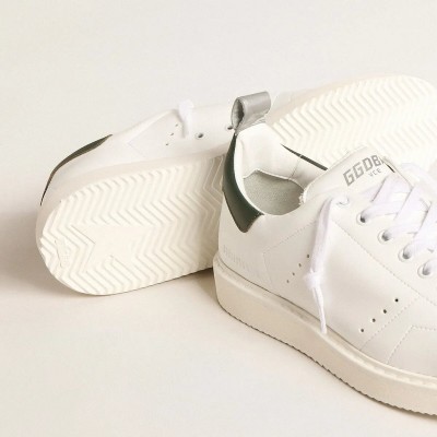 Golden Goose Bio-Based Starter With Green Leather Heel Tab Golden Goose Bio-Based Starter With Green Leather Heel Tab