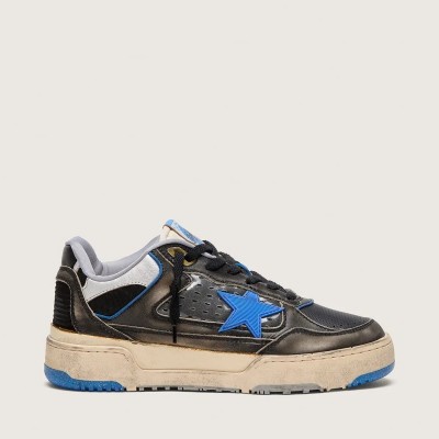 Golden Goose Forty2 In Black Foam Rubber And Leather With Tpu Star And Black Leather Heel Tab Golden Goose Forty2 In Black Foam Rubber And Leather With Tpu Star And Black Leather Heel Tab