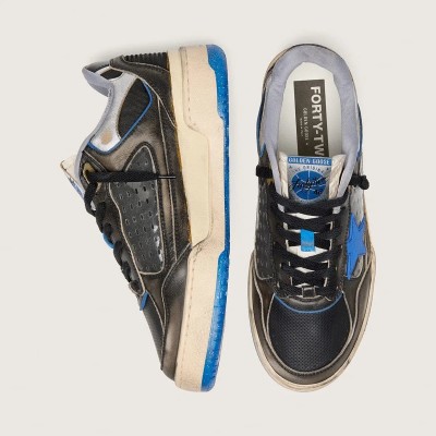 Golden Goose Forty2 In Black Foam Rubber And Leather With Tpu Star And Black Leather Heel Tab Golden Goose Forty2 In Black Foam Rubber And Leather With Tpu Star And Black Leather Heel Tab
