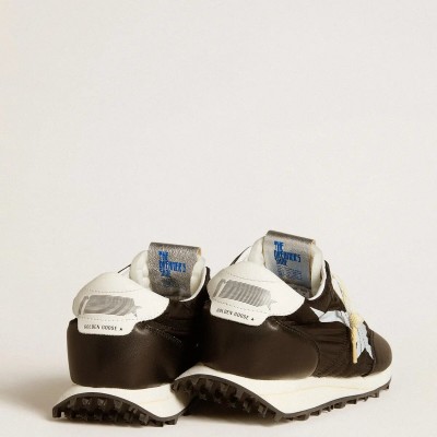Golden Goose Marathon With Black Nylon Upper And White Star Golden Goose Marathon With Black Nylon Upper And White Star