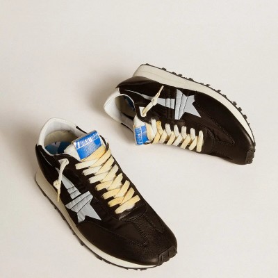 Golden Goose Marathon With Black Nylon Upper And White Star Golden Goose Marathon With Black Nylon Upper And White Star