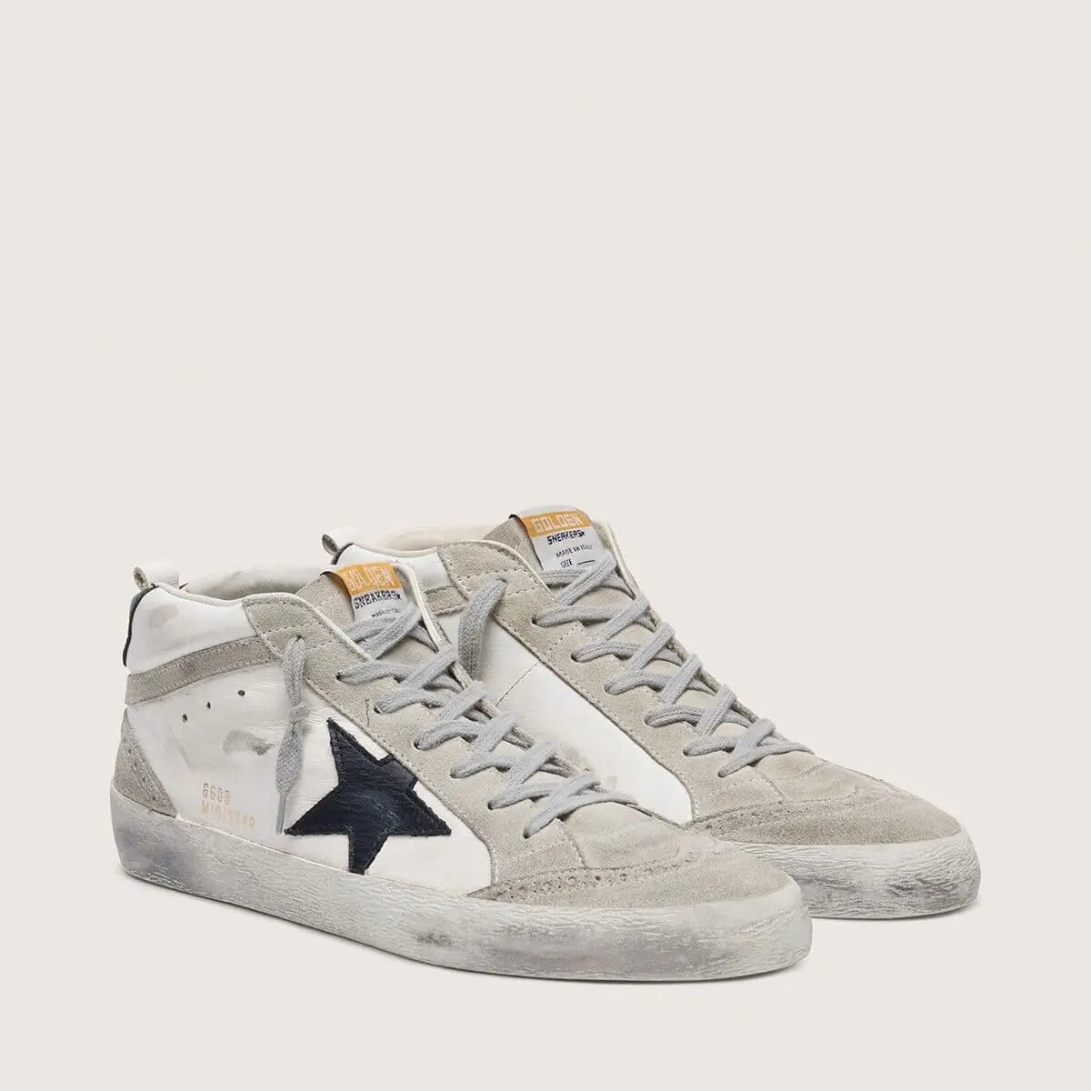 Golden Goose Mid Star White With Black Star Golden Goose Mid Star White With Black Star