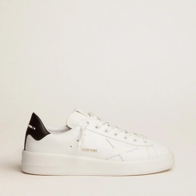 Golden Goose Purestar With Leather Star And Black Leather Heel Tab Golden Goose Purestar With Leather Star And Black Leather Heel Tab