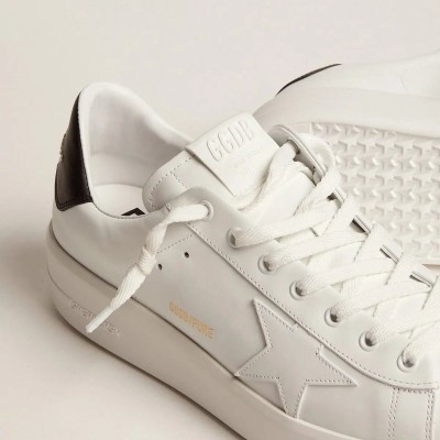 Golden Goose Purestar With Leather Star And Black Leather Heel Tab Golden Goose Purestar With Leather Star And Black Leather Heel Tab