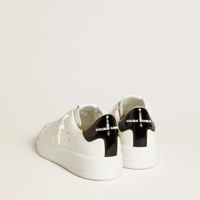 Golden Goose Purestar With Leather Star And Black Patent Leather Heel Tab Golden Goose Purestar With Leather Star And Black Patent Leather Heel Tab