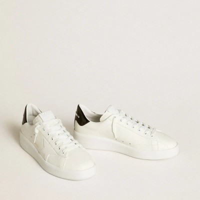 Golden Goose Purestar With Leather Star And Black Patent Leather Heel Tab Golden Goose Purestar With Leather Star And Black Patent Leather Heel Tab
