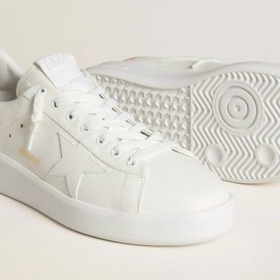 Golden Goose Purestar With Leather Star And Croc-Print Leather Heel Tab Golden Goose Purestar With Leather Star And Croc-Print Leather Heel Tab