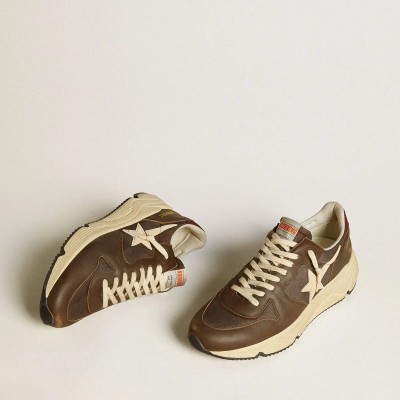 Golden Goose Running Sole In Nylon And Leather With Tpu Star And Nubuck Heel Tab Golden Goose Running Sole In Nylon And Leather With Tpu Star And Nubuck Heel Tab