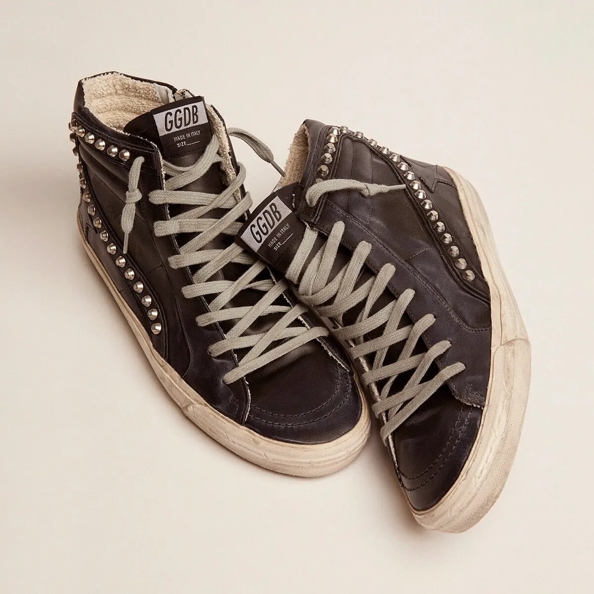 Golden Goose Slide Black With Studs Golden Goose Slide Black With Studs
