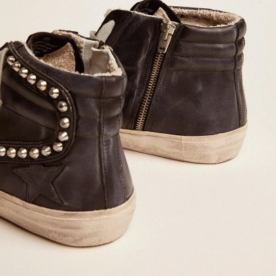 Golden Goose Slide Black With Studs Golden Goose Slide Black With Studs