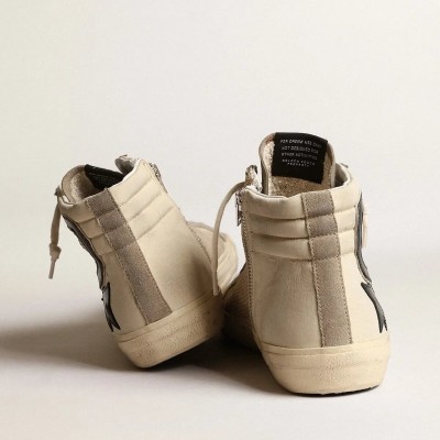 Golden Goose Slide In Beige Mesh And Nylon With Blue Leather Star And Flash Golden Goose Slide In Beige Mesh And Nylon With Blue Leather Star And Flash