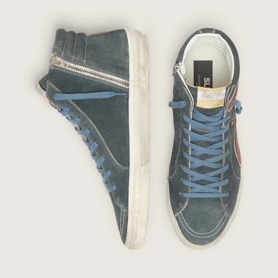 Golden Goose Slide In Gray Suede With Brown Nubuck Star And Flash Golden Goose Slide In Gray Suede With Brown Nubuck Star And Flash