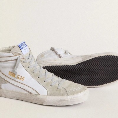 Golden Goose Slide In Leather With Suede Details Golden Goose Slide In Leather With Suede Details