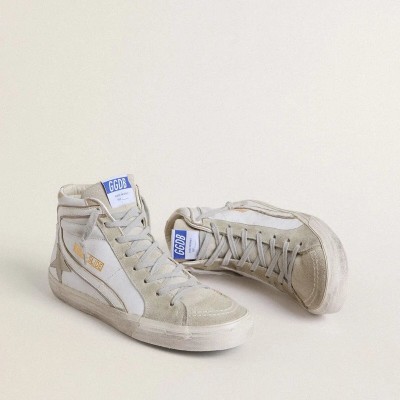 Golden Goose Slide In Leather With Suede Details Golden Goose Slide In Leather With Suede Details