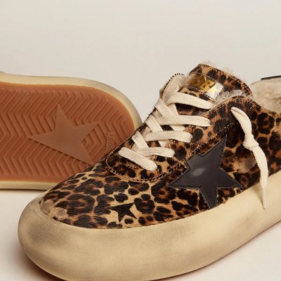 Golden Goose Space-Star In Animal Print Pony Skin And Shearling Lining Golden Goose Space-Star In Animal Print Pony Skin And Shearling Lining