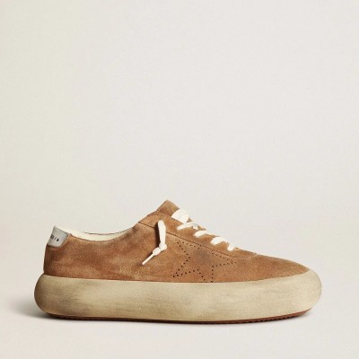 Golden Goose Space-Star In Tobacco-Colored Suede Golden Goose Space-Star In Tobacco-Colored Suede