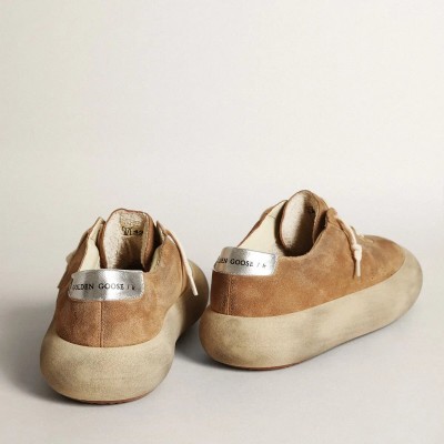 Golden Goose Space-Star In Tobacco-Colored Suede Golden Goose Space-Star In Tobacco-Colored Suede