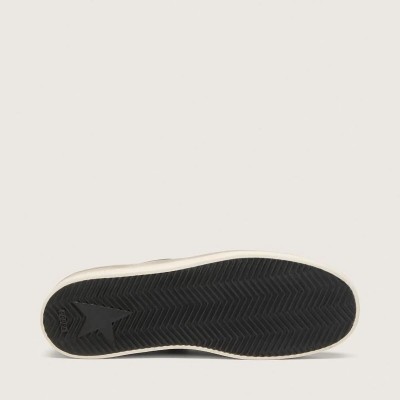 Golden Goose Stardan Ltd In White And Olive-Green Leather With Black Mesh And Yellow Leather Star Golden Goose Stardan Ltd In White And Olive-Green Leather With Black Mesh And Yellow Leather Star