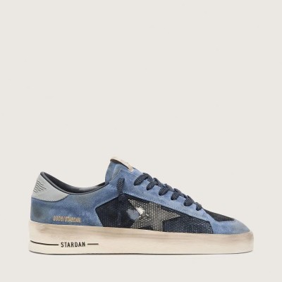 Golden Goose Stardan In Blue Suede With White Star Golden Goose Stardan In Blue Suede With White Star