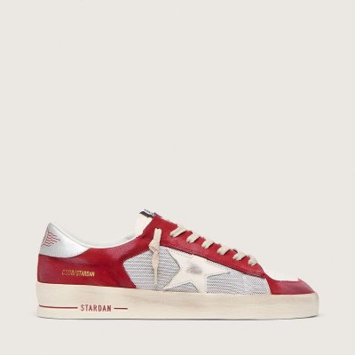 Golden Goose Stardan In Mesh And Nubuck With Nappa Star And Leather Heel Tab Golden Goose Stardan In Mesh And Nubuck With Nappa Star And Leather Heel Tab