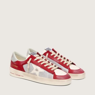 Golden Goose Stardan In Mesh And Nubuck With Nappa Star And Leather Heel Tab Golden Goose Stardan In Mesh And Nubuck With Nappa Star And Leather Heel Tab