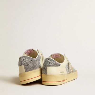 Golden Goose Stardan In Suede With Sand Star And Swarovski Crystal Inserts Golden Goose Stardan In Suede With Sand Star And Swarovski Crystal Inserts