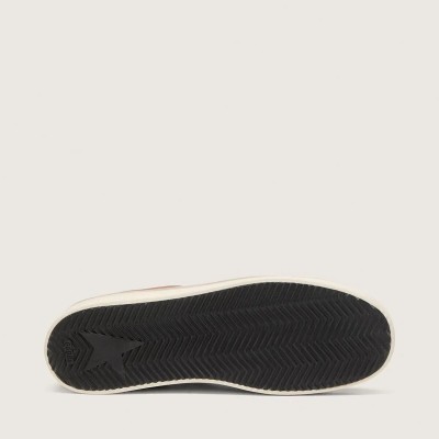 Golden Goose Stardan In White And Brick-Red Leather With Olive-Green Laminated Leather Star Golden Goose Stardan In White And Brick-Red Leather With Olive-Green Laminated Leather Star