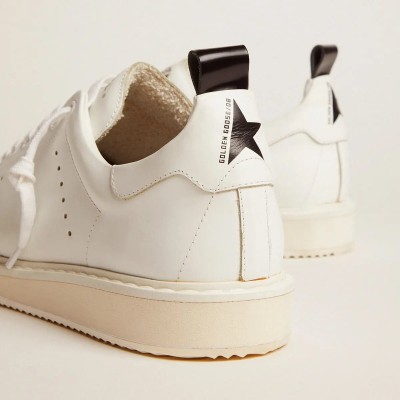 Golden Goose Starter In Leather With Star On The Heel Tab Golden Goose Starter In Leather With Star On The Heel Tab