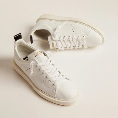 Golden Goose Starter In Leather With Star On The Heel Tab Golden Goose Starter In Leather With Star On The Heel Tab