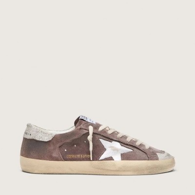 Golden Goose Super-Star Ltd In Lavender Suede With Silver Star Golden Goose Super-Star Ltd In Lavender Suede With Silver Star