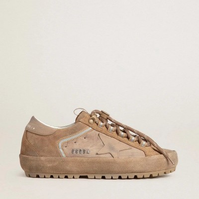 Golden Goose Super-Star Ski In Dolmias And Caramel Suede With Marble Nubuck Star And Heel Tab Golden Goose Super-Star Ski In Dolmias And Caramel Suede With Marble Nubuck Star And Heel Tab