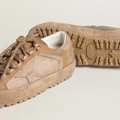 Golden Goose Super-Star Ski In Dolmias And Caramel Suede With Marble Nubuck Star And Heel Tab Golden Goose Super-Star Ski In Dolmias And Caramel Suede With Marble Nubuck Star And Heel Tab