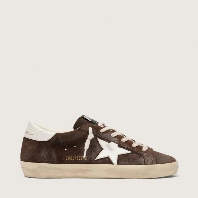 Golden Goose Super-Star In Brown Suede With White Star Golden Goose Super-Star In Brown Suede With White Star