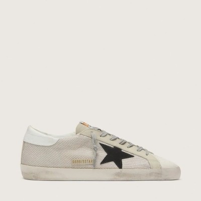 Golden Goose Super-Star In Leather With Black Star Golden Goose Super-Star In Leather With Black Star