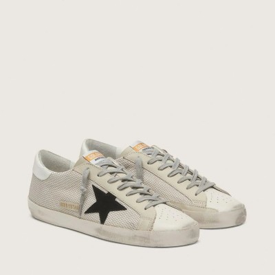 Golden Goose Super-Star In Leather With Black Star Golden Goose Super-Star In Leather With Black Star