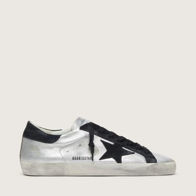 Golden Goose Super-Star In Silver Leather Golden Goose Super-Star In Silver Leather