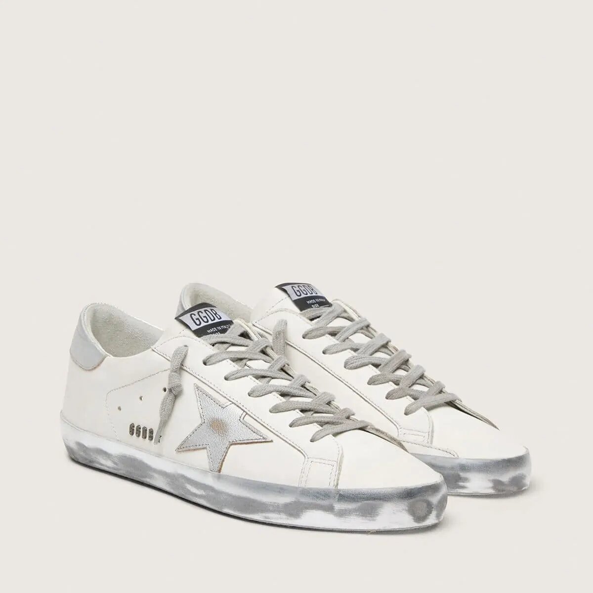 Golden Goose Super-Star With Laminated Star And Heel Tab Golden Goose Super-Star With Laminated Star And Heel Tab