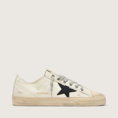 Golden Goose V-Star In Nappa Leather With Black Nubuck Leather Star Golden Goose V-Star In Nappa Leather With Black Nubuck Leather Star
