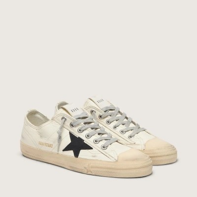 Golden Goose V-Star In Nappa Leather With Black Nubuck Leather Star Golden Goose V-Star In Nappa Leather With Black Nubuck Leather Star