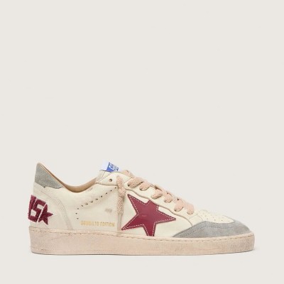 Golden Goose Ball Star Ltd In Nappa With Leather Star And Silver Suede Heel Tab Golden Goose Ball Star Ltd In Nappa With Leather Star And Silver Suede Heel Tab