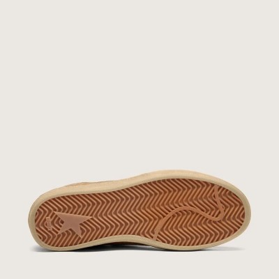 Golden Goose Ball Star In Tobacco Suede With White Leather Star And Cognac Velvet Inserts