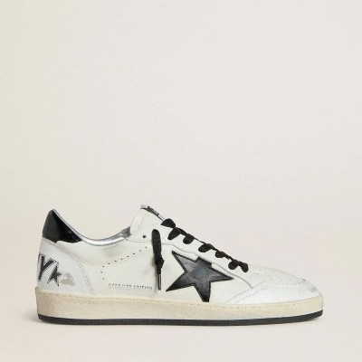 Golden Goose Ball Star Wishes In Nappa With Black Naplak Star And Heel Tab Golden Goose Ball Star Wishes In Nappa With Black Naplak Star And Heel Tab