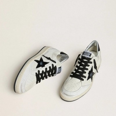 Golden Goose Ball Star Wishes In Nappa With Black Naplak Star And Heel Tab Golden Goose Ball Star Wishes In Nappa With Black Naplak Star And Heel Tab
