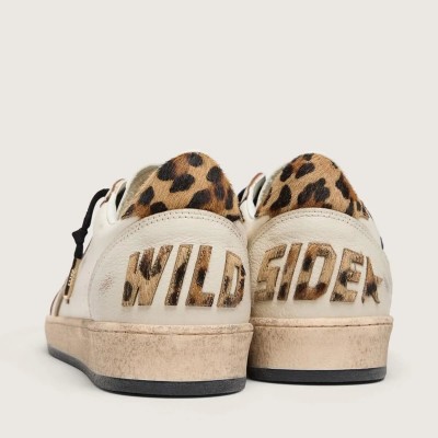 Golden Goose Ball Star Wishes With Suede Star And Leopard-Print Pony Skin Heel Tab Golden Goose Ball Star Wishes With Suede Star And Leopard-Print Pony Skin Heel Tab