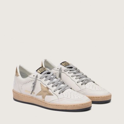 Golden Goose Ball Star With Gold Star And Heel Tab Golden Goose Ball Star With Gold Star And Heel Tab