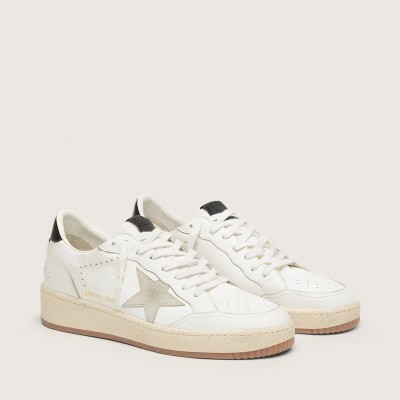 Golden Goose Ball Star With Ice-Gray Suede Star And Glossy Black Leather Heel Tab Golden Goose Ball Star With Ice-Gray Suede Star And Glossy Black Leather Heel Tab
